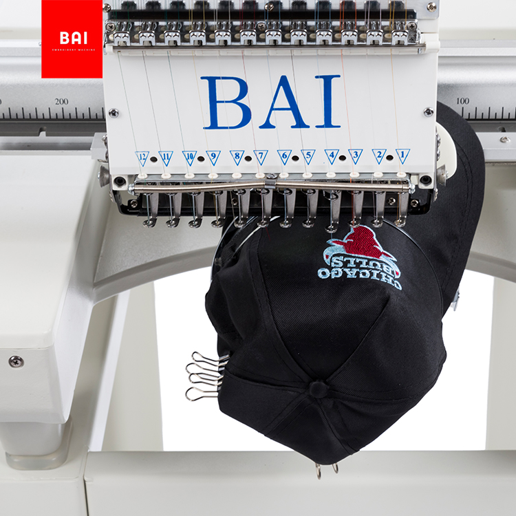 Bai Manufacturing Haut Commercial Single Tête Sac En Cuir Machine à broder Prix